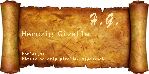 Herczig Gizella névjegykártya